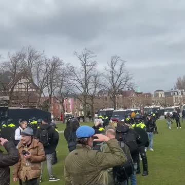 Veterans and police standoff