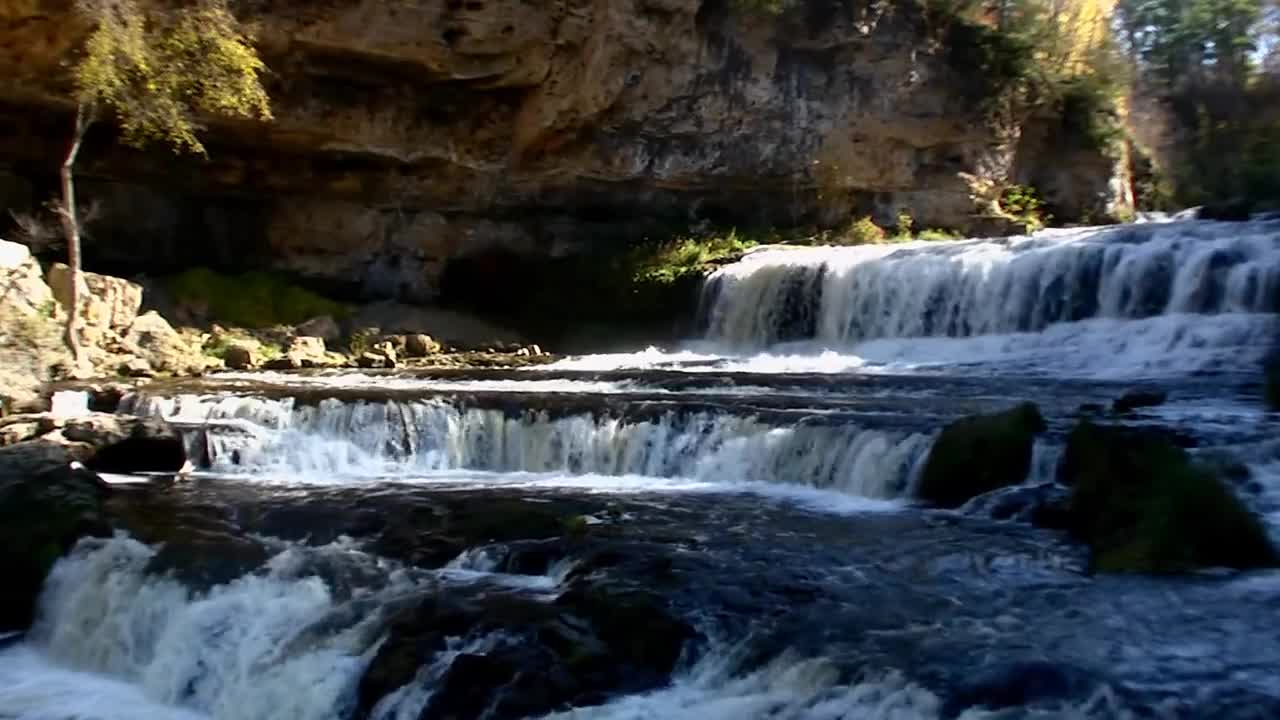 River Sound, Dropping Waterfalls Soothing Water Sounds to Relax Meditate Sleep 2 Hours