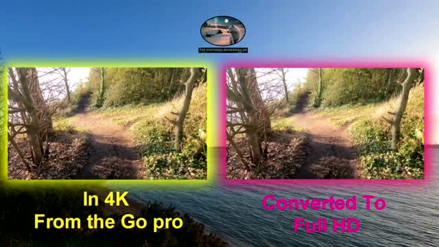 Go pro in 4k converted down to full Hd