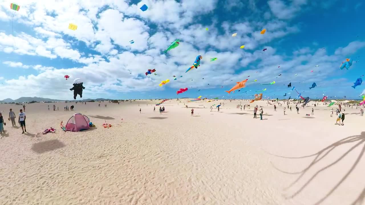 No Copyright Video - Kite Festival Fuerteventura Canary Islands - 4K