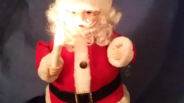 Telco Motionette Animated Santa with Candle 16 inches