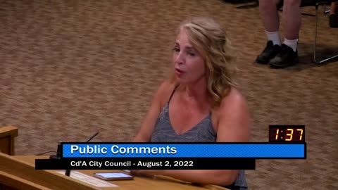 Brooke - Public Comment 8/2/22 CDA City Council Meeting