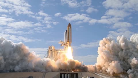 The moment the rocket is launched to explore space