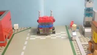 Transformers Lego Optimus Prime short