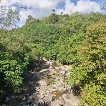 Enjoying the beauty of nature by the river in Dansolion