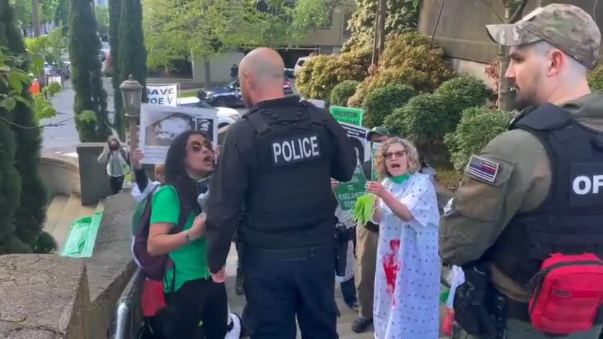 Pro-Abortionist Mob Gets UNBELIEVABLY ANGRY At Security At Saint James' Cathedral