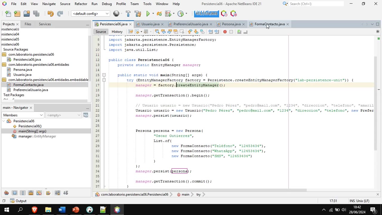 Persistencia: explorando JPA e Hibernate desde cero 14. Relaciones de casos especiales