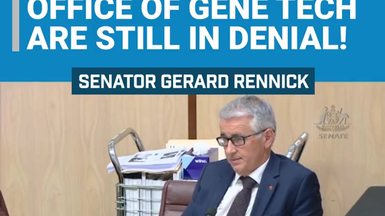 Sen Gerard Rennick: I asked the Gene Regulator why they never tested the vaccine for genotoxicity