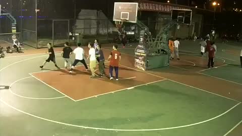 Player Down! Street basketball in chengdu, China