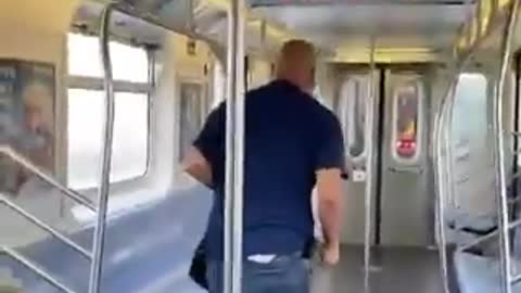 GRAPHIC VIDEO! Train stabbing on NYC train.