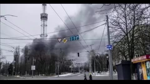 Television tower in Kyiv explodes after attack by 'Russian forces'