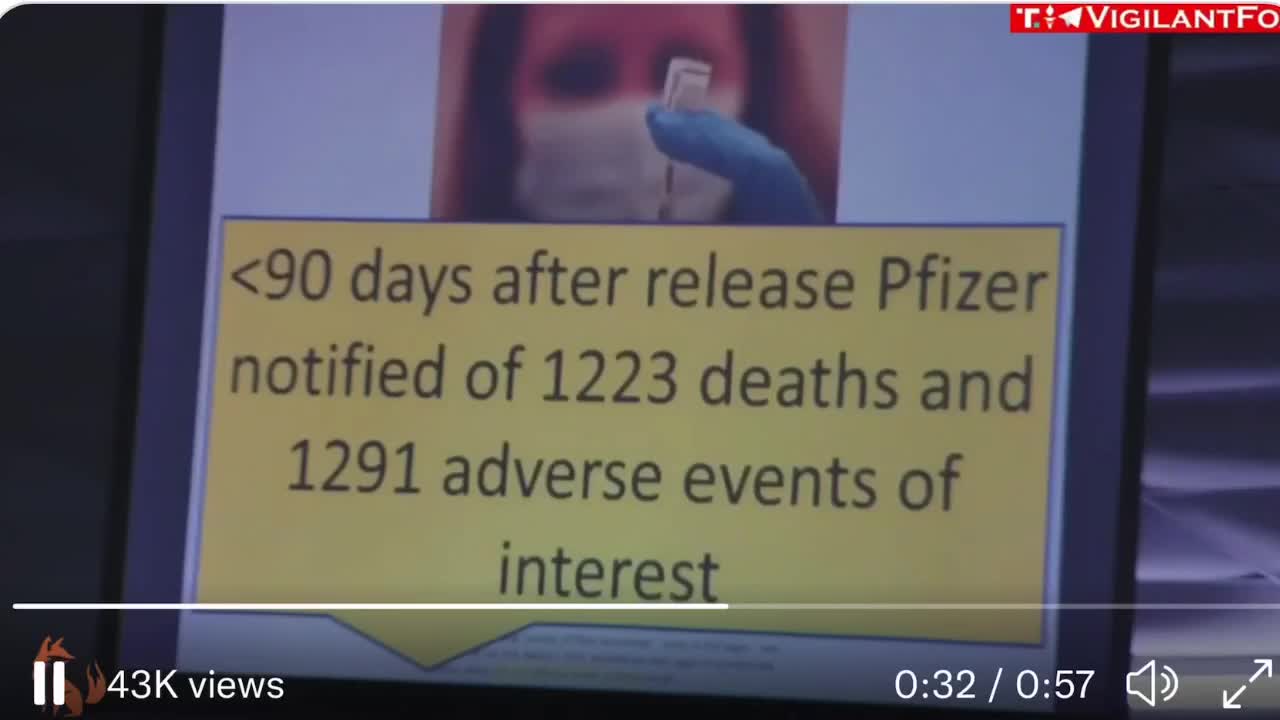 Pfizer knew there are more than 1223 vaccine deaths after 90 days released