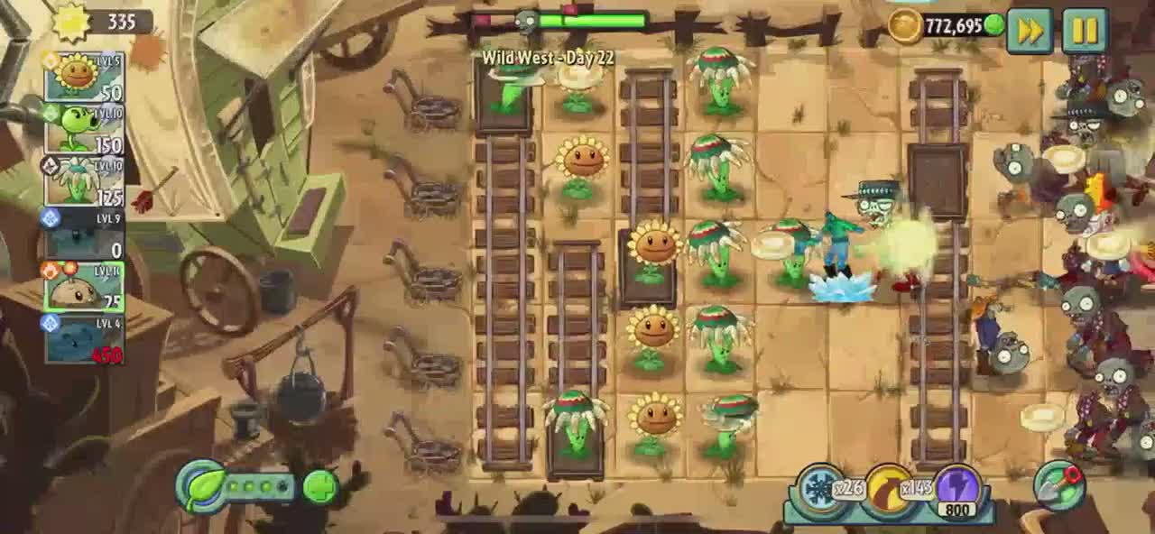 Plants vs Zombies 2 Wild West - Day 22