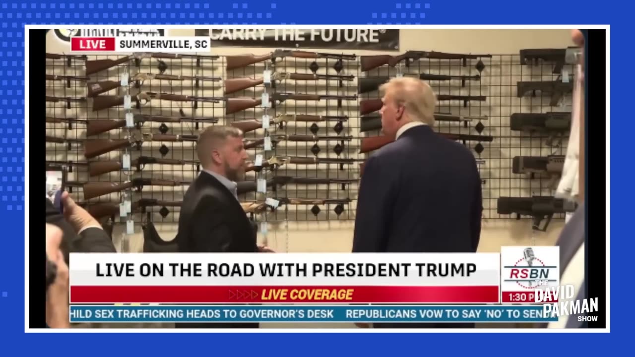 TRUMP TOURS GUN STORE, GOES HORRIBLY WRONG