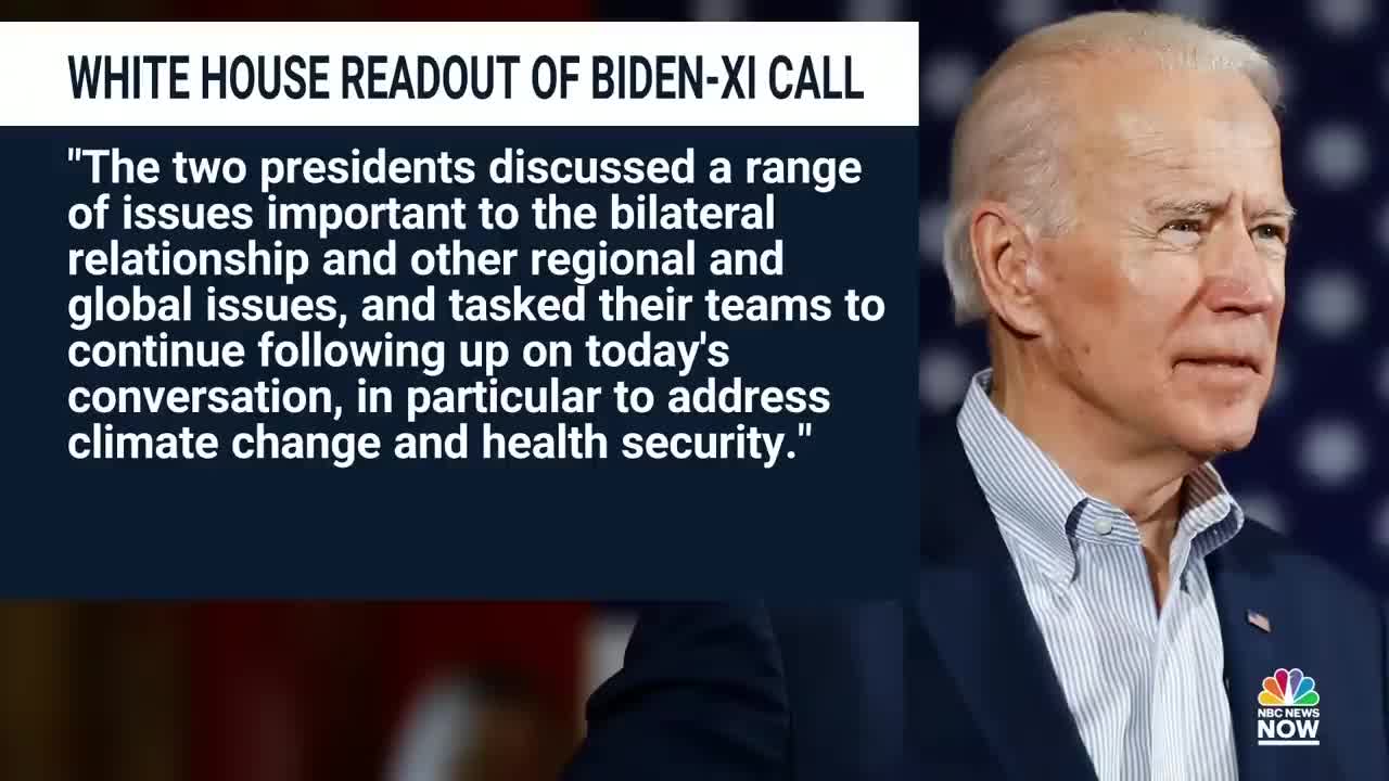 Biden, Xi Phone Call Included Discussion Of Climate Change, Health Security And Taiwan