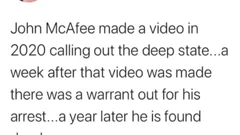 Why did John McAfee get suicided?