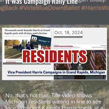 Fact Check: Video Does NOT Show Line For Early Voting In Michigan -- It Was Campaign Rally Line
