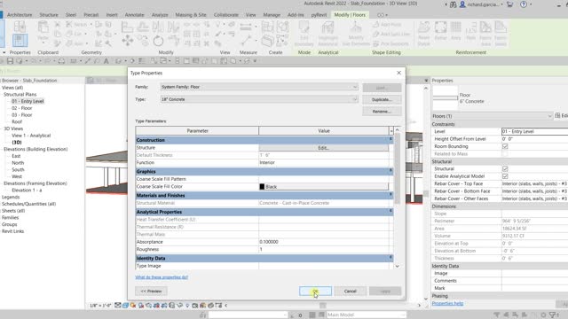 REVIT STRUCTURE 2022 LESSON 20 - CREATING SLAB FOUNDATION