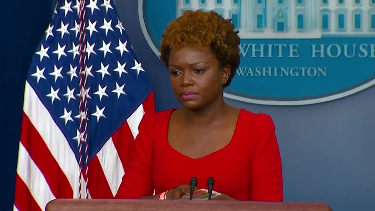 Joe Biden WH Deputy Press Sec. Karine Jean-Pierre is asked about the news