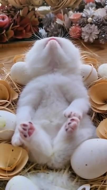 Lazy cat sleeps on busy restaurant floor refusing to move.