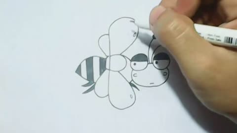 How to turn word BEE to a cartoon bee(wordtoon)