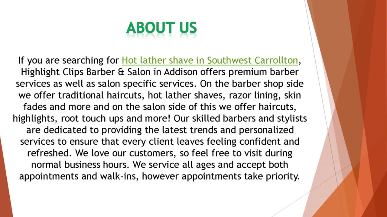 If you are searching for Hot lather shave in Southwest Carrollton