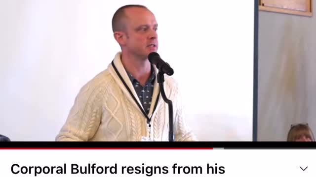 Corporal Bulford has resigned from personal security for Trudeau. Courage is contagious.