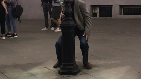 Dancing granddad on Arbat Street
