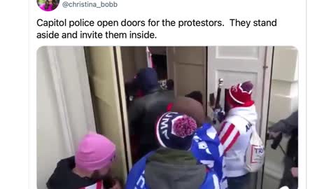 Police Letting "Protesters" Into the Capitol