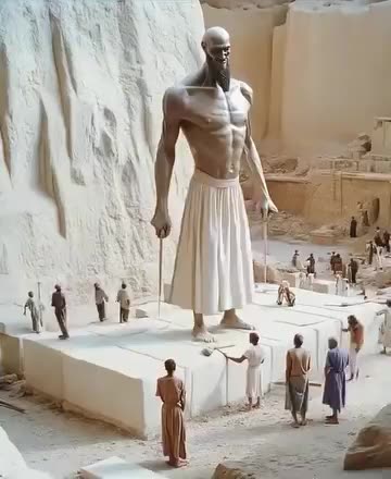 Artificial intelligence was asked to recreate scenarios of the construction of the pyramids.