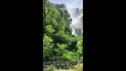The beautiful waterfall