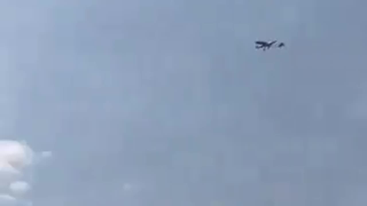 A Ukrainian drone flying over the airfield in Mozdok, North Ossetia-Alania.