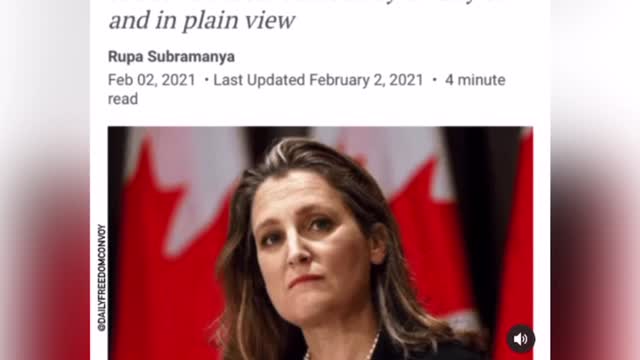 Chrystia Freeland of Canada our protest while freezing your bank account for when you protest