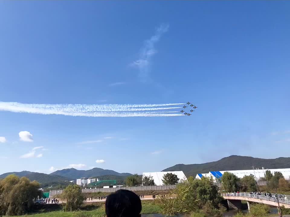 A fantastic picture of the special flight team in front of you