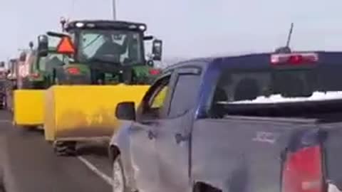 FARMERS SHOWING SOLIDARITY WITH THE TRUCKERS