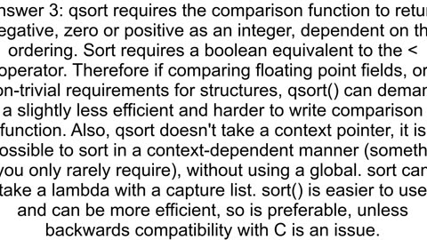 Should I use qsort over sort in C