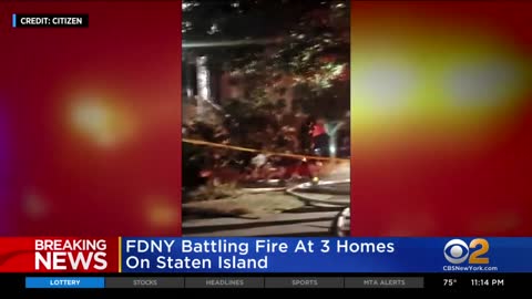 FDNY battling fire at 3 homes on Staten Island