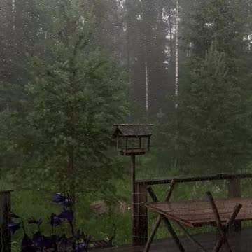 Sitting On The Porch On A Stormy Day Heavy Rain