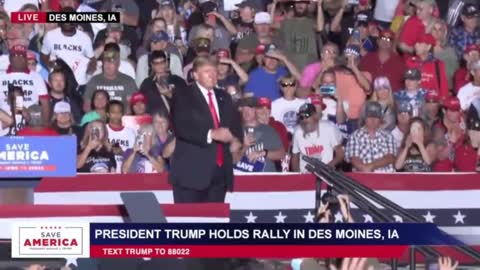 President Trump on Stage Des Moines, IA - Oct. 9, 2021