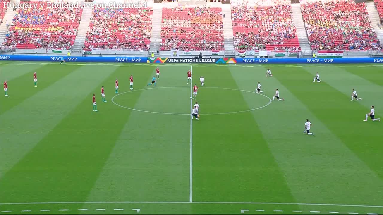 GET UP: Hungarian Youth Soccer Crowd Boos English Players Kneeling for Marxist BLM
