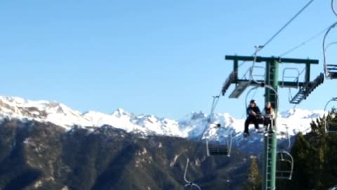 People skiing on the mountain