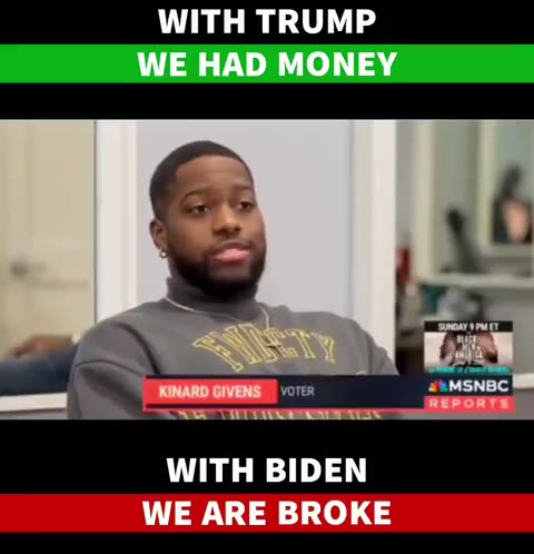 With Trump, we had money! With Biden, we are broke