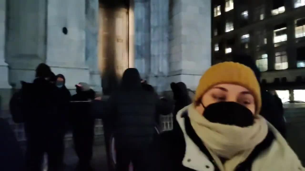 NYC 1.6.2022 Corinne Confronts Talia at Look Ahead America J6 Prayer Vigil at St Patrick’s Cathedral