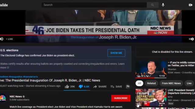 I just had to do this while watching Pedo Joe's Inauguration