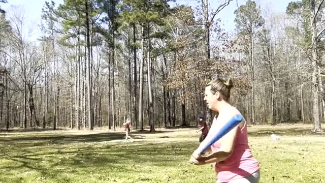 Mom Gets Hit During Family Ball Game