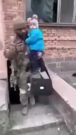 Chechen special forces rescuing children from the Underground