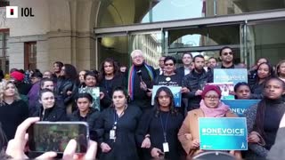 The Human Chain video showing support to women who suffer from all forms of violence.