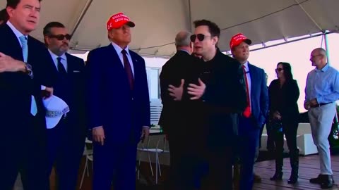 Trump and Elon Musk arrive in Brownsville for SpaceX launch - 3of7