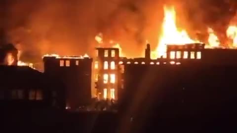 Massive Fire Engulfs Former Virginia Intermont College Campus