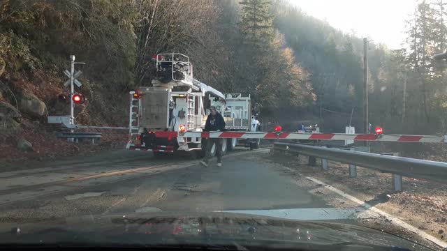 How a truck Enters the tracks